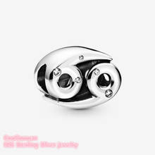 Winter 100% 925 Sterling Silver Sparkling Cancer Zodiac Charm beads Fits Original Pandora bracelets Jewelry Making 2024 - buy cheap