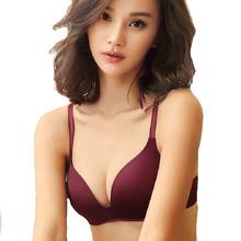 Sexy Lovely Bra For Women Sexy Lingerie Breathable Comfort Push Up Bra Adjusted Little Size Student Girl Plunge Deep U Bralette 2024 - buy cheap