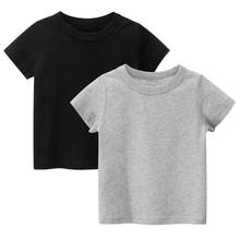 2 Pcs Boys Girls T Shirt Plain Tops for Baby Kids Toddler Children Summer Solid Tees Short Sleeve Casual T-Shirts Wholesale 2024 - buy cheap