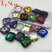 Topstone 18 23 mm Square Octagon Glass Crystal Fancy Stone Pointed back Rhinestone High Quality Multi Colors 2024 - buy cheap