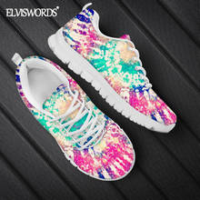 ELVISWORDS New Trend Fashion Sneaker for Woman Man Brand Design Tie Dye Print Sport Running Shoes Boys Girls Casual Flat Shoes 2024 - buy cheap