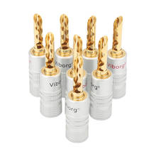 24K Gold Plated viborg Audio BFA Banana Plug Connector 14pieces per lot 2024 - buy cheap