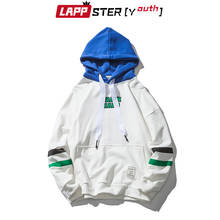 LAPPSTER-Sudadera con capucha para hombre, prenda deportiva masculina de estilo Hip Hop coreano, estilo Harajuku, ropa de calle japonesa de retales, primavera de 2021 2024 - compra barato