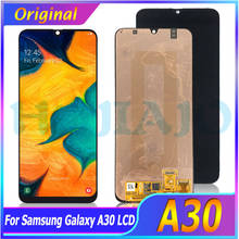 Оригинальный жк-дисплей для Samsung Galaxy A30 A305/DS A305F A305FD A305A жк-дисплей с рамкой 6,4 дюймов сенсорный экран 100% оригинал 2024 - купить недорого
