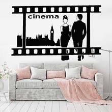 Film Wall Decal Cinema Strip TV Movie Media Room London Style Vinyl Wall Stickers Home Decor Living Room TV Background Z485 2024 - buy cheap