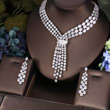 Accking 2 pçs conjuntos de jóias de noiva zircônia completa para festa feminina, luxo dubai nigéria cz cristal conjuntos de jóias de casamento 2024 - compre barato