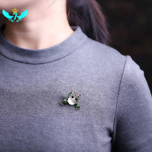 Trendy Brooch Jewelry Cute Small Frog Badges Brooch Corsage Rhinestone Brooch Pin TOA 2024 - buy cheap