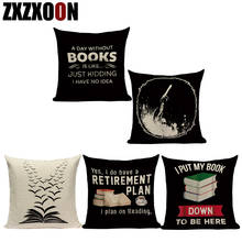 Sofa Home Decoration Polyester Decorative Pillows Cushion Covers Ltter Book Pillowcase for Living Room Funda Cojines 2024 - buy cheap