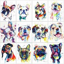 Square/Round Diamond Mosaic Dog Paint With Diamonds Cross Stitch Diamond Embroidery Full Display Animals Picture Of Rhinestones 2024 - buy cheap