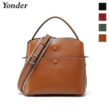 Fashion Small Shoulder Messenger Bag Women's Genuine Leather Crossbody Bag Bucket Small Real Leather Cross Body Bag Female 2022 2024 - buy cheap