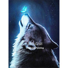 Wolf Animal DIY Cross Stitch 11CT Embroidery Kits Needlework Craft Set Printed Canvas Cotton Thread Home Decoration    Room 2024 - buy cheap