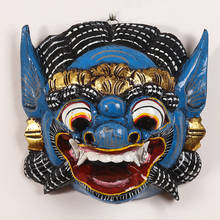 Solid wood carving Animal bibcock southeast Asia Indonesia Thailand handicraft household wall hangs pendant role ofing mask faci 2024 - buy cheap