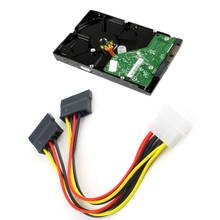 4 Pin IDE Molex для 2 из 15 Pin Serial ATA SATA HDD Кабель-адаптер питания Новый Y сплиттер двойной кабель для жесткого диска 2024 - купить недорого
