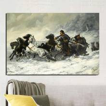 Pintura clásica sobre lienzo de caballo corriendo, carteles impresos, arte de pared de mármol, cuadro decorativo, decoración moderna del hogar 2024 - compra barato