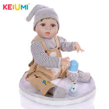 KEIUMI-muñecas Reborn de silicona de cuerpo completo para niños, juguete de bebé de 23 pulgadas, 57 cm, regalo de cumpleaños 2024 - compra barato