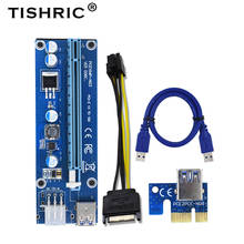 Райзер-карта TISHRIC VER006C PCIE PCI-E 3 в 1, адаптер Molex 6Pin Express, 1x на 16x USB 3,0, адаптер для майнинга BTC 2024 - купить недорого