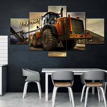 Casa decoração impressa moderna lona quadro da sala de estar hd fotos 5 painel de mineração lona paisagem modular pintura parede cartaz 2024 - compre barato