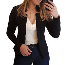 New Hot Women Blazer Thin Long Sleeve Blazer Solid Color Office Lady Suit Coat YAA99 2024 - buy cheap