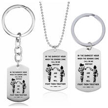 Anime Dragon Titanium Steel Dog Tag Necklace Letter Best Friends Men Jewelry Never Fade Collares 2024 - buy cheap
