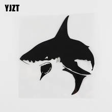 YJZT 13.2CMX13.2CM Shark Attack Sea Animals Decal Vinyl Car Sticker Black /Silver 13C-0231 2024 - buy cheap