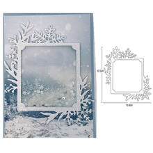 Snowflake Border Frame Metal Cutting Dies Stencils for DIY Scrapbooking/photo album Decorative Embossing DIY Paper Cards Die 2024 - buy cheap