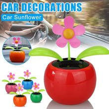 Car Decoration Sun Flower Solar Decoration Ornaments Automatic Swing Sun Flower Car Furnishing Articles M8617 2024 - buy cheap