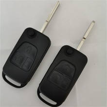 DAKATU для Benz S320 ML350 W140 запасная откидная оболочка ключа дистанционного управления чехол 3 кнопки с лезвием HU39/HU64 брелок для ключей 2024 - купить недорого
