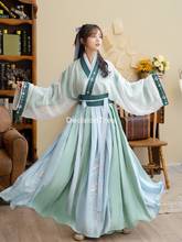 Vestido de hanfu tradicional chino para mujer, traje de Baile Folclórico oriental, para actuaciones antiguas, de la dynasty han, 2021 2024 - compra barato