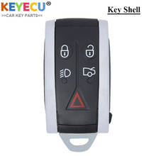 KEYECU Smart Remote Car Key Shell Case for Jaguar XK XKR XF XFR XJ8 XK8 2007-2013, Fob 5 Button With Uncut Key Blade 2024 - buy cheap