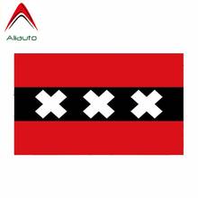 Aliauto Motorcycles Car Accessories Amsterdam Flag Sticker Reflective Waterproof Cover Scratches Decoration Decal PVC,17cm*10cm 2024 - buy cheap