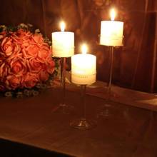 Vidro casamento decoração da casa de cristal castiçal castiçal castiçal conjunto jantar clássico festa criativa 2024 - compre barato