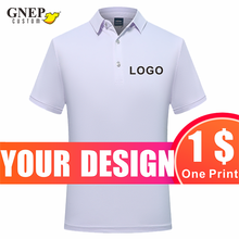 Summer Business Men's Polo Shirt Custom Casual Short-Sleeved Lapel Shirt Cheap Printing Solid Color All-Match Top GNEP2020 New 2024 - buy cheap