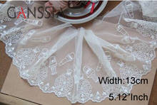 1 jarda largura: 13cm qualidade laço guarnição marfim branco & preto para diy tecido vestido decoração roupas artesanato (SS-2203) 2024 - compre barato