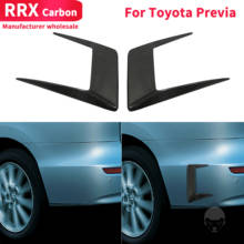 Задний бампер Vent покрытие отделка Стикеры для Toyota Previa 2006-2012 Реальные углеродного волокна внешней отделки аксессуары для укладки волос 2024 - купить недорого