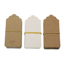 50pcs/Set Hollow Love Kraft Paper Tag White Cardboard Wedding Party Label Clothing Tag DIY Message Card (No Hemp Rope) 2024 - buy cheap