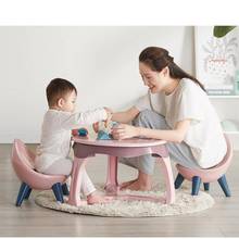 Children's table and chair set kindergarten study table chair baby game writing desk plastic household 2024 - buy cheap