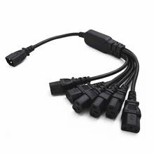 IEC 60320 C14 Plug to 6 Ways C13 Output Y Type Splitter Power Cord,C14 to C13 6ways output,60cm Lenght 2024 - buy cheap