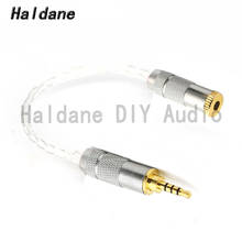 Haldane-Cable adaptador de Audio HIFI 2,5mm TRRS, macho equilibrado a hembra TRRS de 3,5mm, plateado, 2,5 a 3,5 2024 - compra barato
