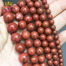 Orange Jaspers Round Stone Beads Smooth Loose Beads For Jewelry Making DIY Bracelets Earrings Accessories 15'' 4/6/8/10/12mm 2024 - buy cheap