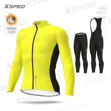 Conjunto de ropa de ciclismo para hombre, Conjunto de Jersey de manga larga con forro polar térmico, uniforme cálido para ciclismo de montaña al aire libre o de carretera, invierno, 2020 2024 - compra barato