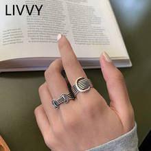 LIVVY Silver Color Irregular Cross  Fashion  Rings Creativity Bowknot Design Vintage Punk Thai Silver Jewelry Gifts 2024 - buy cheap