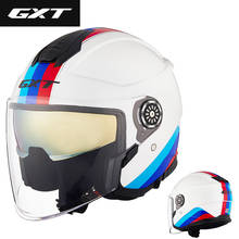 GXT Motorcycle Helmet Half Face Helmet DOT Certified Dual Lens ABS Scooter Locomotive Motorbike Moto Casco FA101 2024 - buy cheap