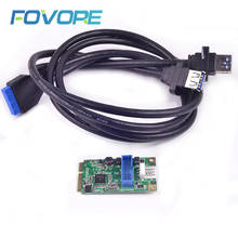 Mini PCI express USB Adapter  Mini PCI e to 2 port USB 3 Adapter Card Mini PCIe USB3.0 converter With Cable 2024 - buy cheap