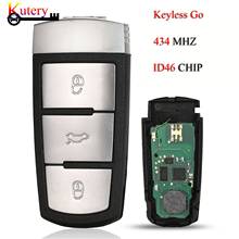 Kutery keyless-go chave do carro remoto para volkswagen vw passat cc magotan 3 botões 434mhz id46 pcf7936 chip 3c0959752bg 2024 - compre barato