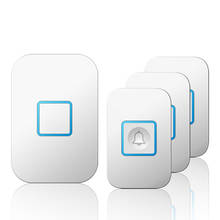 CACAZI Intelligent Wireless Waterproof Doorbell 300M Remote 3 Button 1 Receiver US EU UK AU Plug LED Smart Home Doorbell 220V 2024 - buy cheap