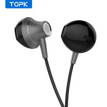 TOPK-auriculares intrauditivos con cable F35 de 3,5mm, cascos con micrófono universales, cómodos, con Control de volumen, estéreo, Deportivos 2024 - compra barato