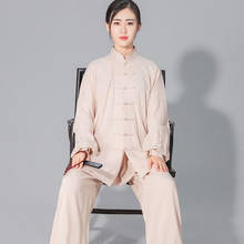 Ushine qualidade taichi uniforme algodão cinto de exercício 6 cores wushu kungfu roupas para crianças adulto artes marciais asas chun terno 2024 - compre barato