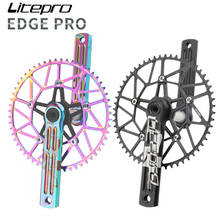 Litepro edge-coroa dentada para bicicleta pro, dobrável, 130 bcd, com manivela integrada, conjunto para roda dentada 2024 - compre barato