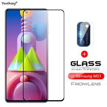 For Samsung Galaxy M51 Glass For Galaxy M51 Tempered Glass Full Glue Screen Protector Len Camera Protective Film For Samsung M51 2024 - buy cheap