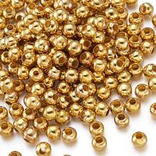 200pcs 5mm Iron Round Loose Spacer Beads Metal bead for Jewelry Making DIY Bracelet Necklace Findings Golden Color Hole: 2mm 2024 - buy cheap